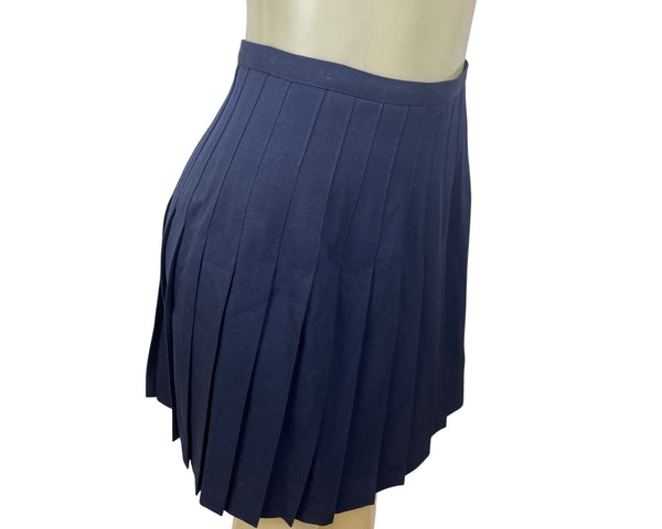 Finity Womens Pleated Navy Wool Skirt Size 6 - New