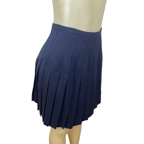 Finity Womens Pleated Navy Wool Skirt Size 6 - New