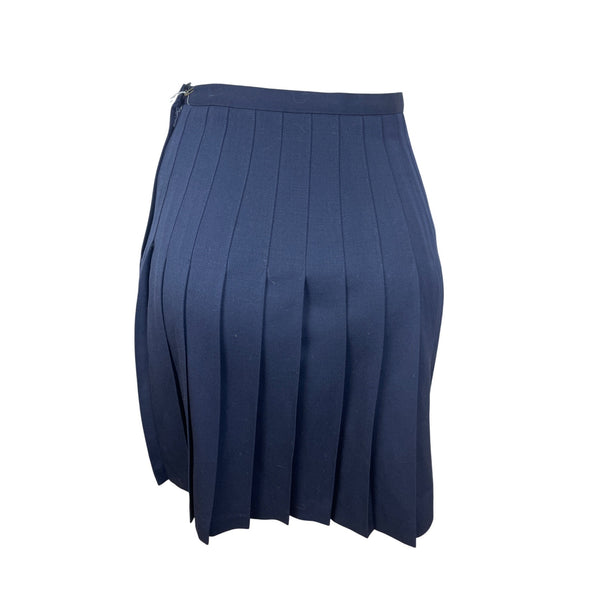 Finity Womens Pleated Navy Wool Skirt Size 6 - New