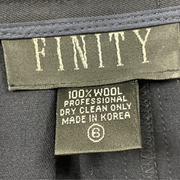 Finity Womens Pleated Navy Wool Skirt Size 6 - New