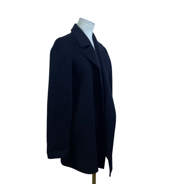 Theory Women's Black Wool & Cashmere Blend Open Front Coat Size S