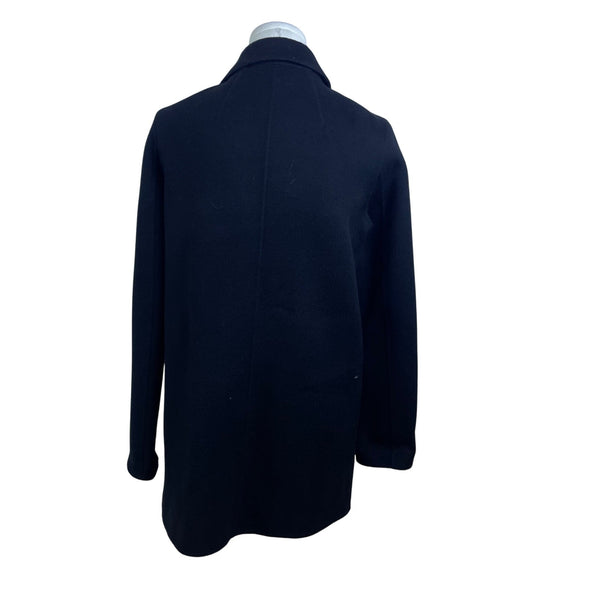 Theory Women's Black Wool & Cashmere Blend Open Front Coat Size S