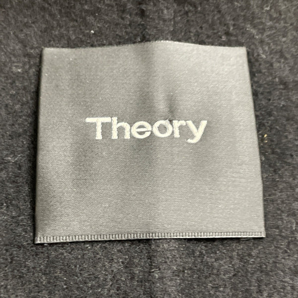 Theory Women's Black Wool & Cashmere Blend Open Front Coat Size S