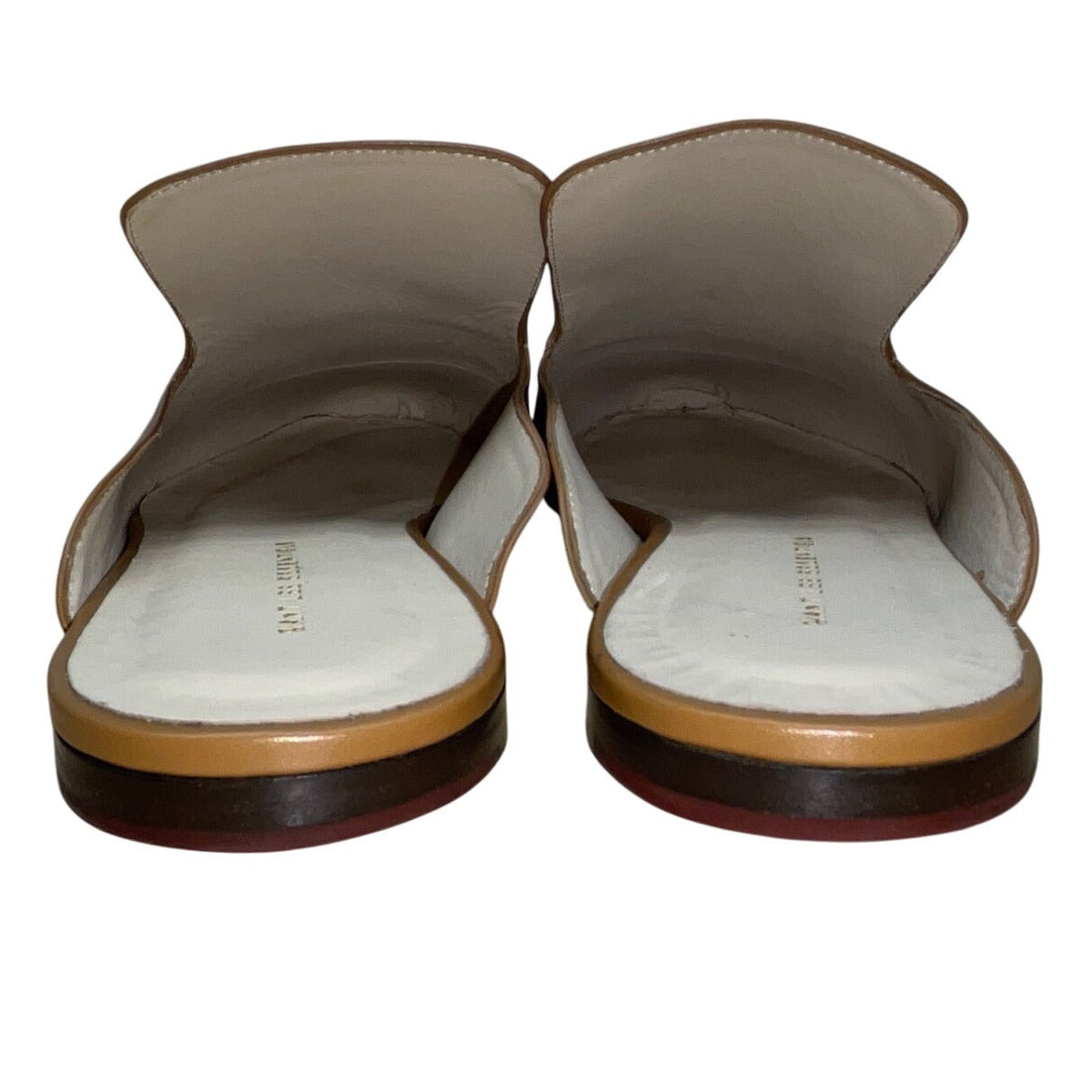 Want Les Essentiels Womens Tan Leather Mules Slip-On Size US8 (EU39)