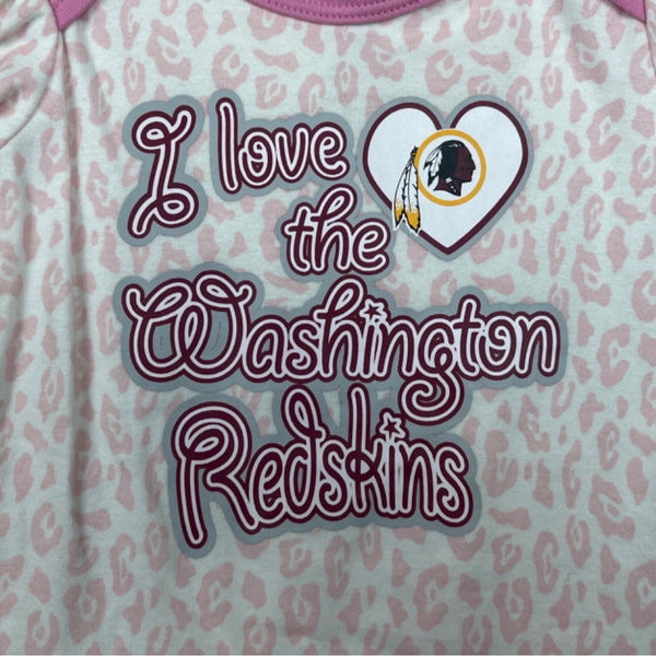 NFL Indians Toddler Girl's Red and White Creeper Set Sz 0-3M - NWT