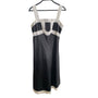 Ann Taylor Loft Womens Black & White Lace Trim Linen Dress Size 4
