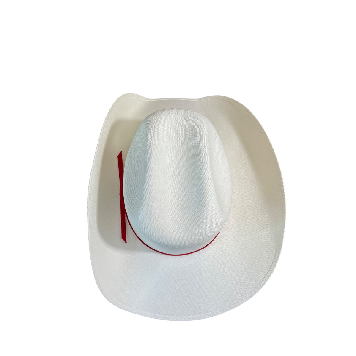 Smithbilt Hats White Calgary Stampede Cowboy Hat 7 1/4 With Red Band & Metal Detail