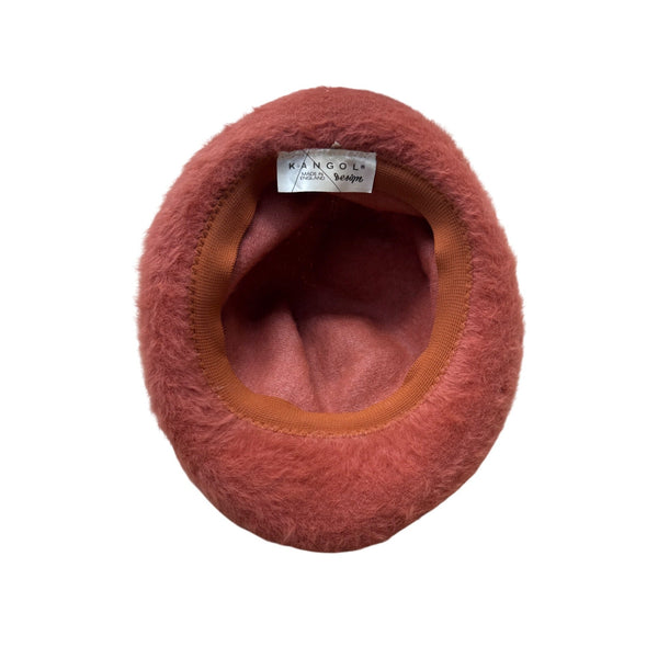 Vintage Kangol Angora Wool Orange Fuzzy Bucket Hat Made In England