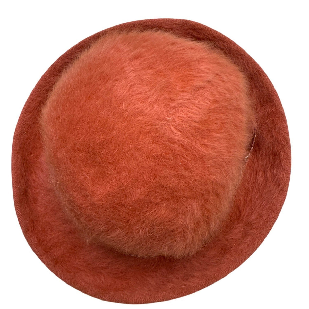 Vintage Kangol Angora Wool Orange Fuzzy Bucket Hat Made In England