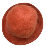 Vintage Kangol Angora Wool Orange Fuzzy Bucket Hat Made In England