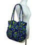 Vera Bradley Women’s Indigo Pop Flowers Pattern Campus Tote Bag Size M