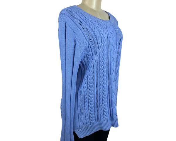 Talbots Women's Blue Knitted Thick Long Sleeve Sweater Sz XL - NWT