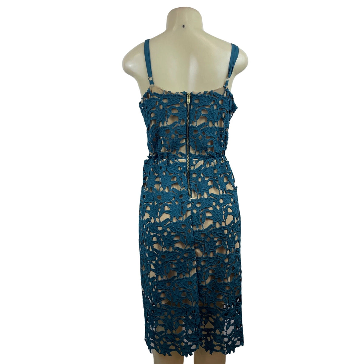 City Chic Emerald Green Sleeveless Lace Overlay Womens Middi Dress Sz 18/M - New