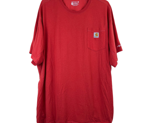 Carhartt Mens Red Relaxed Fit Short Sleeve Pocket T-Shirt Size 3XL
