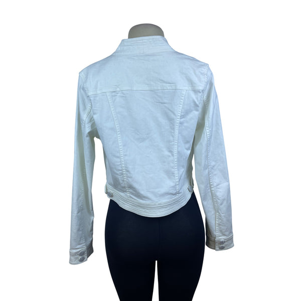 Soft Surroundings White Women’s Cropped Button-Detail Jacket Size M - New