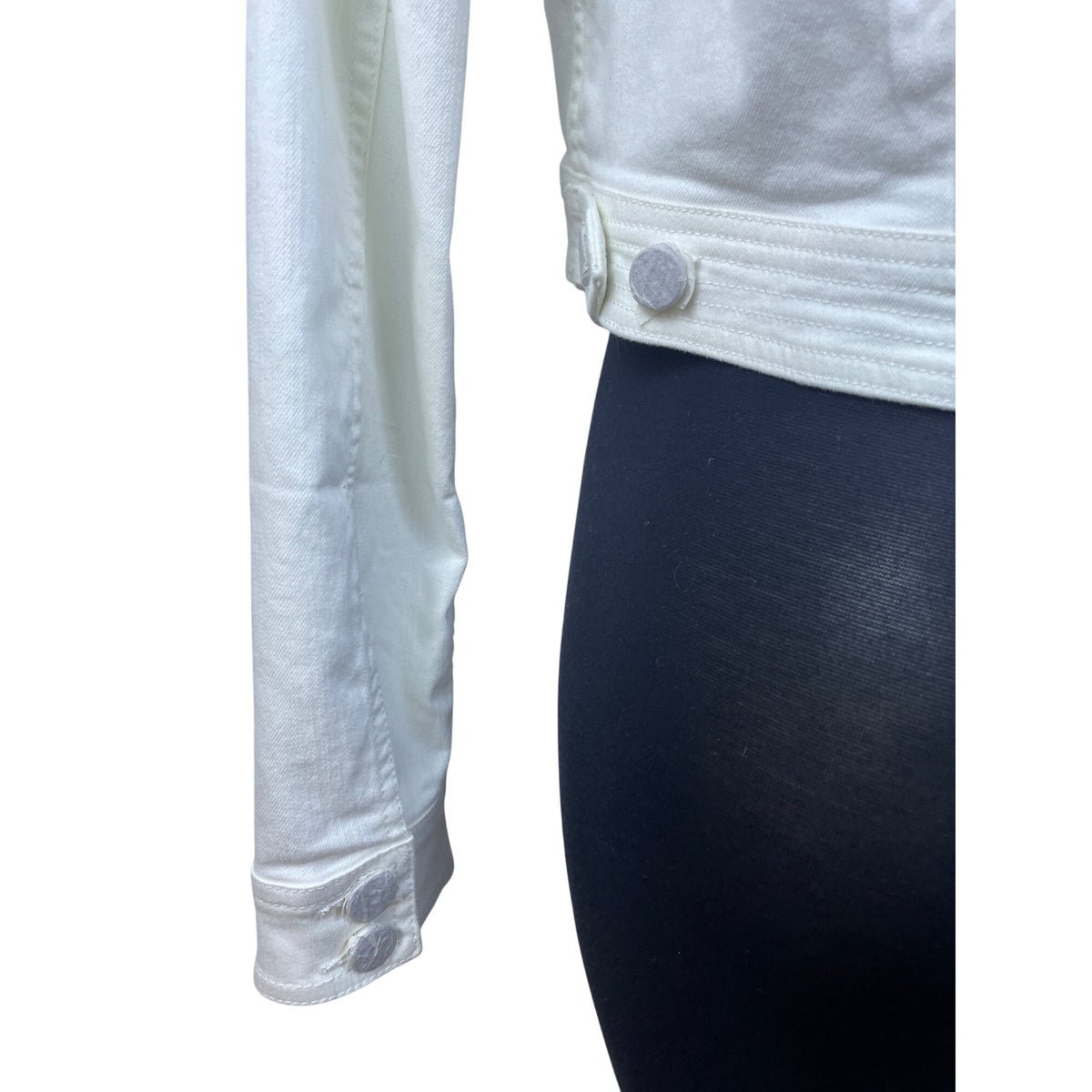 Soft Surroundings White Women’s Cropped Button-Detail Jacket Size M - New