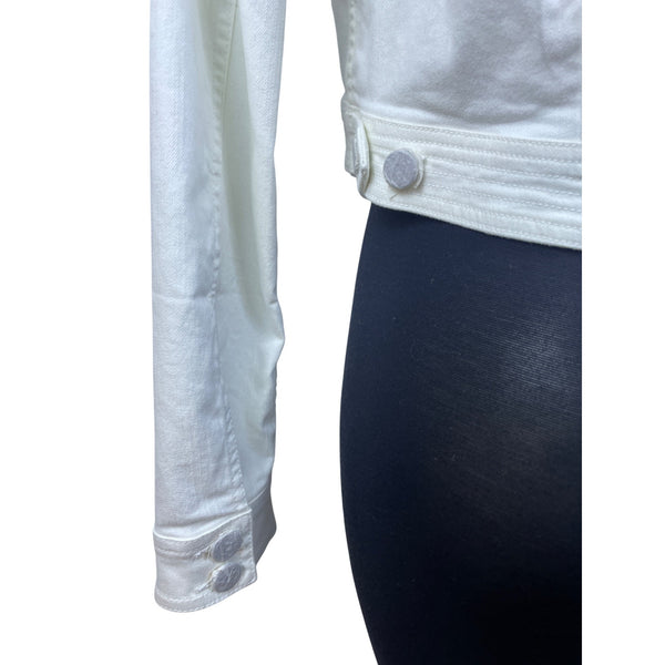 Soft Surroundings White Women’s Cropped Button-Detail Jacket Size M - New