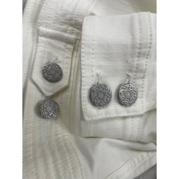 Soft Surroundings White Women’s Cropped Button-Detail Jacket Size M - New