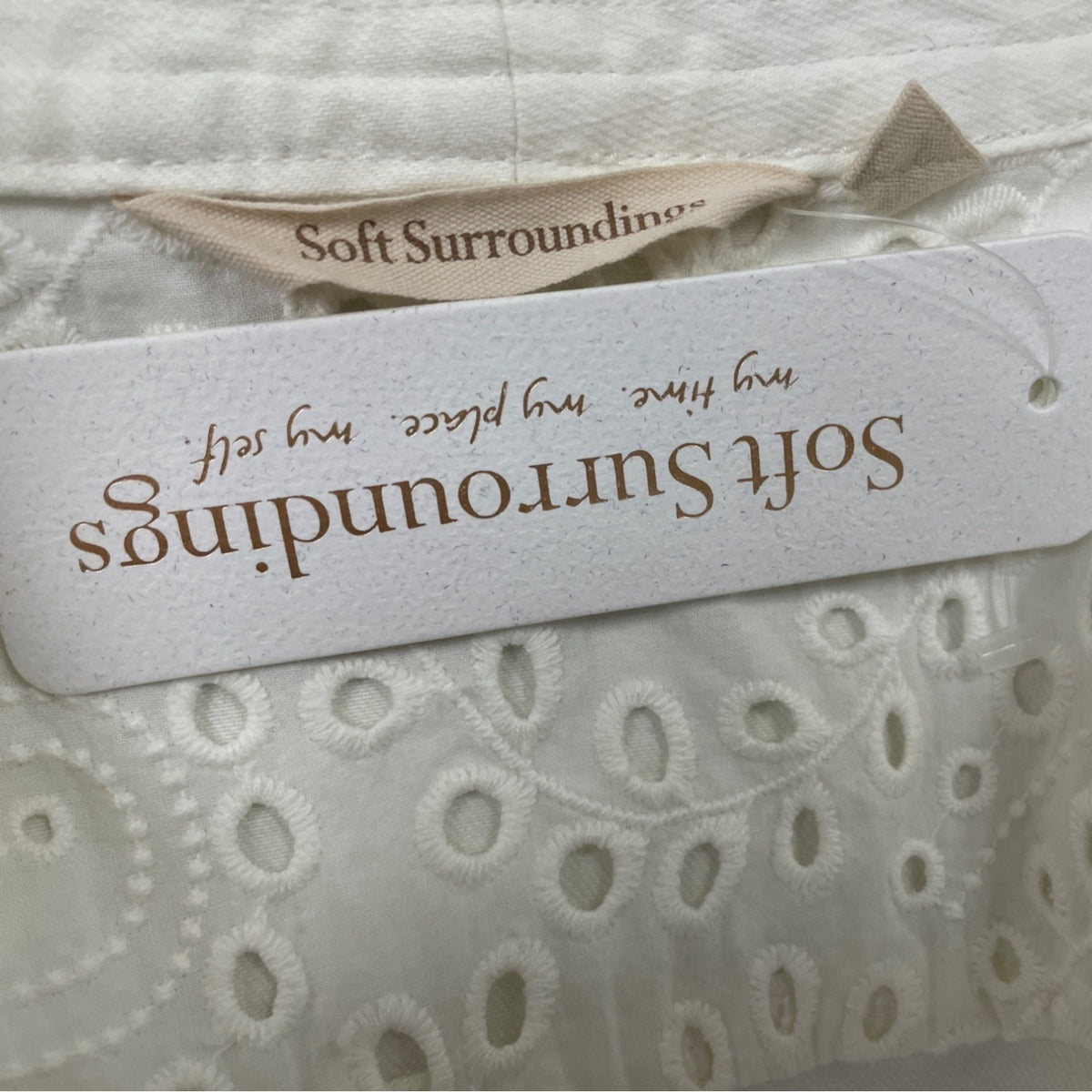 Soft Surroundings White Women’s Cropped Button-Detail Jacket Size M - New