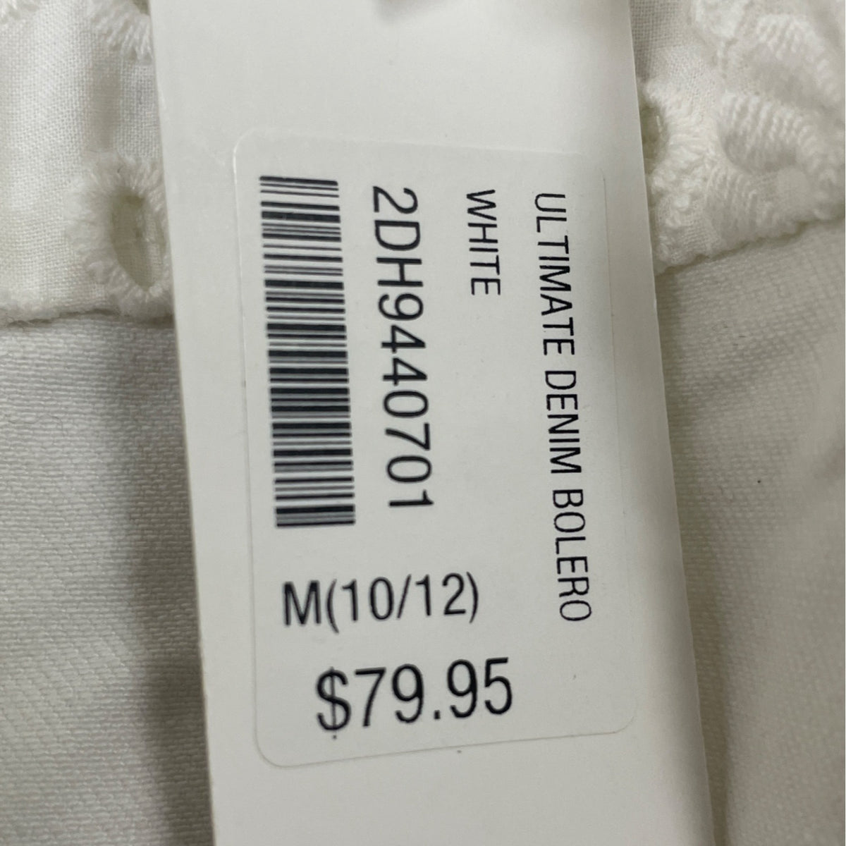 Soft Surroundings White Women’s Cropped Button-Detail Jacket Size M - New