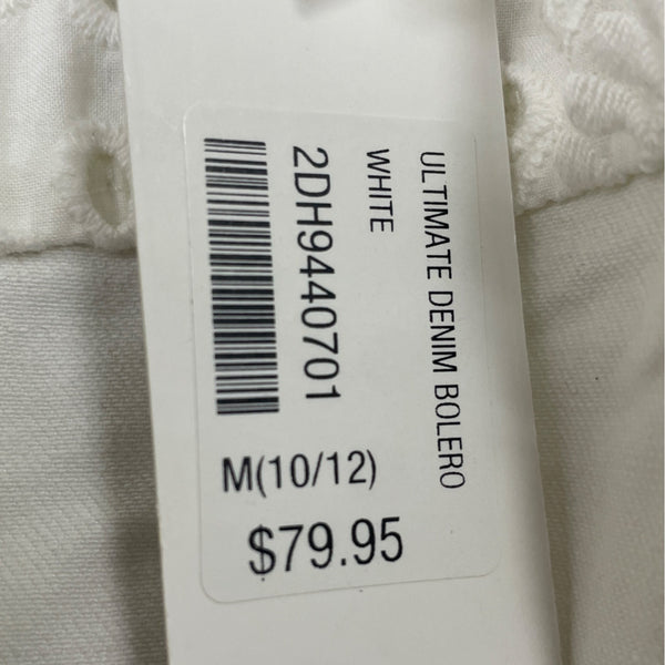 Soft Surroundings White Women’s Cropped Button-Detail Jacket Size M - New