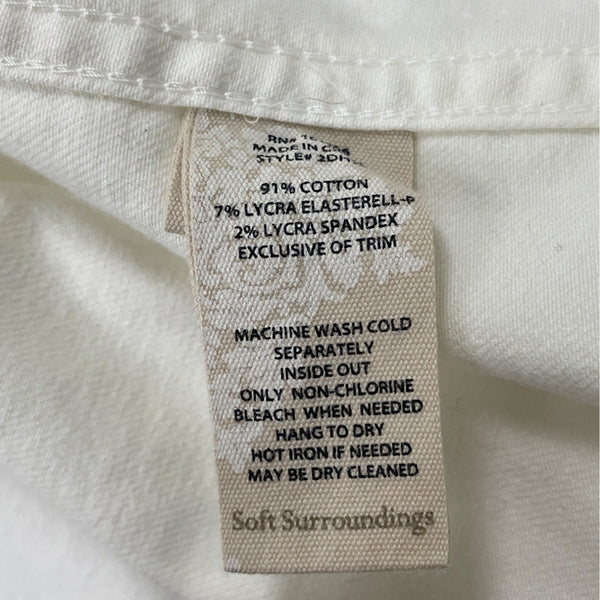 Soft Surroundings White Women’s Cropped Button-Detail Jacket Size M - New