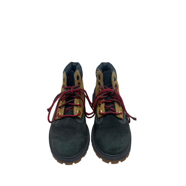 Timberland Kids Two-Tone Nubuck Lace-Up Boots Stylish Durable Size