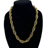 German Twisted Women's Gold Tone Rope Chain Necklace - 23in