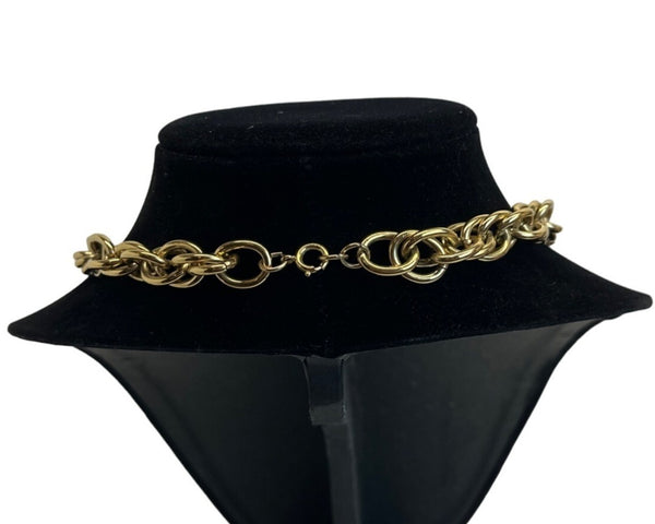 German Twisted Women's Gold Tone Rope Chain Necklace - 23in