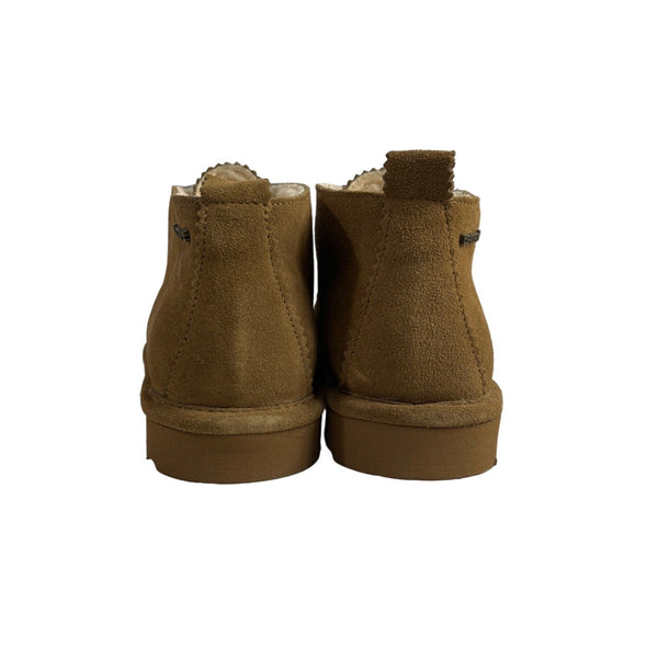 Bearpaw Women's Brown Leather Wool Lining Winter Booties Sz 9 - NWOB