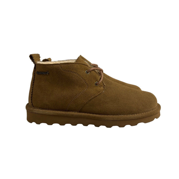 Bearpaw Women's Brown Leather Wool Lining Winter Booties Sz 9 - NWOB