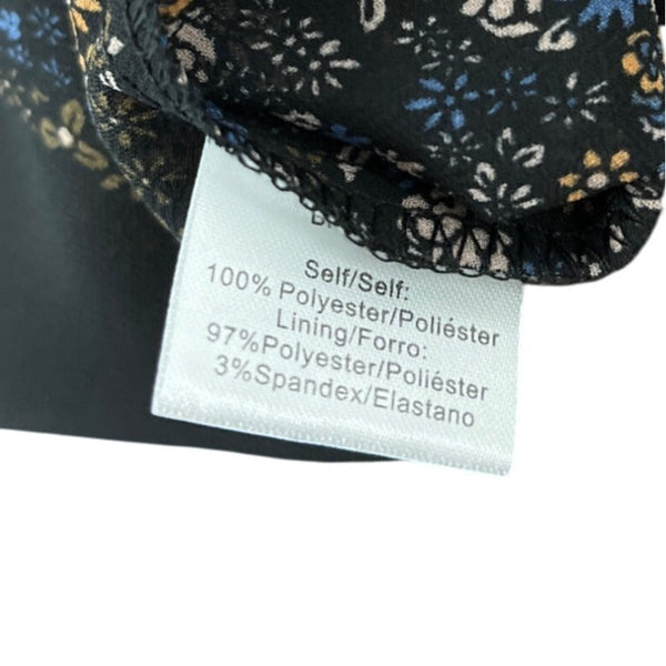 Blush Noir Womens Long Sleeve Floral Paisley Blouse M Black Sz M