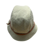 Talbots Womens Light Green Bucket Hat With Leather Belt Band
