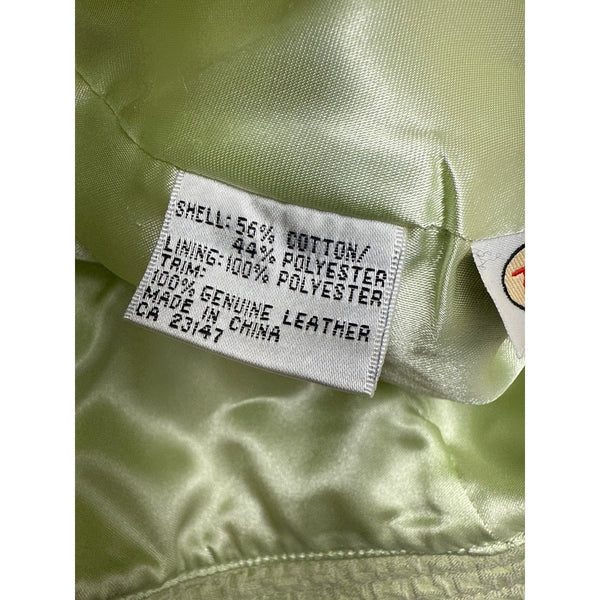 Talbots Womens Light Green Bucket Hat With Leather Belt Band