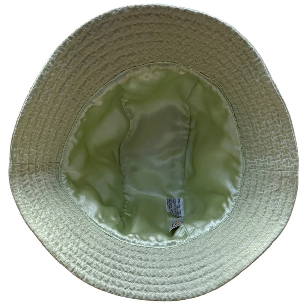 Talbots Womens Light Green Bucket Hat With Leather Belt Band