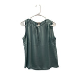 H&M Womens Sleeveless Satin Top With Tie Sage Green Size S