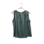 H&M Womens Sleeveless Satin Top With Tie Sage Green Size S