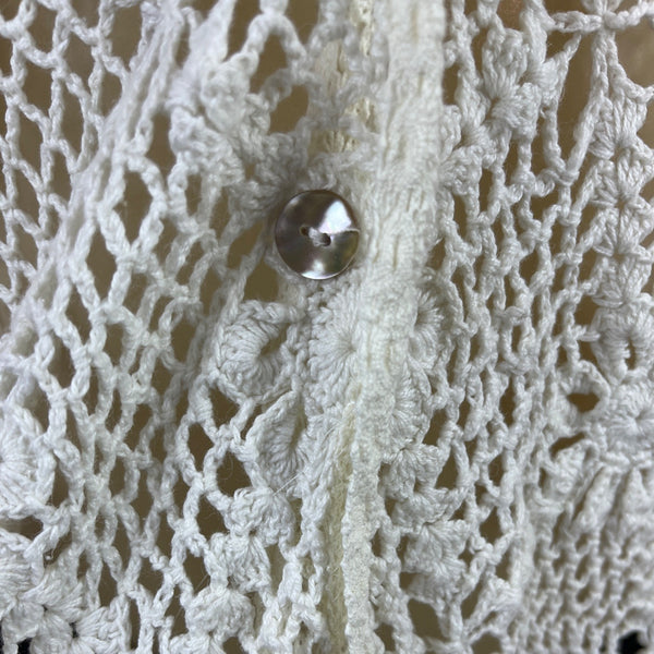 Kathryn Deene Women's Crochet Lace Sleeveless Cardigan Vest Size 22/34