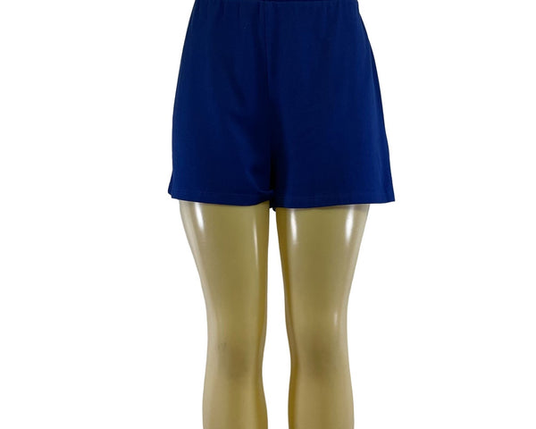 NWT ZARA Cotton Boho Causal Size Large Color Navy Blue Women's Shorts