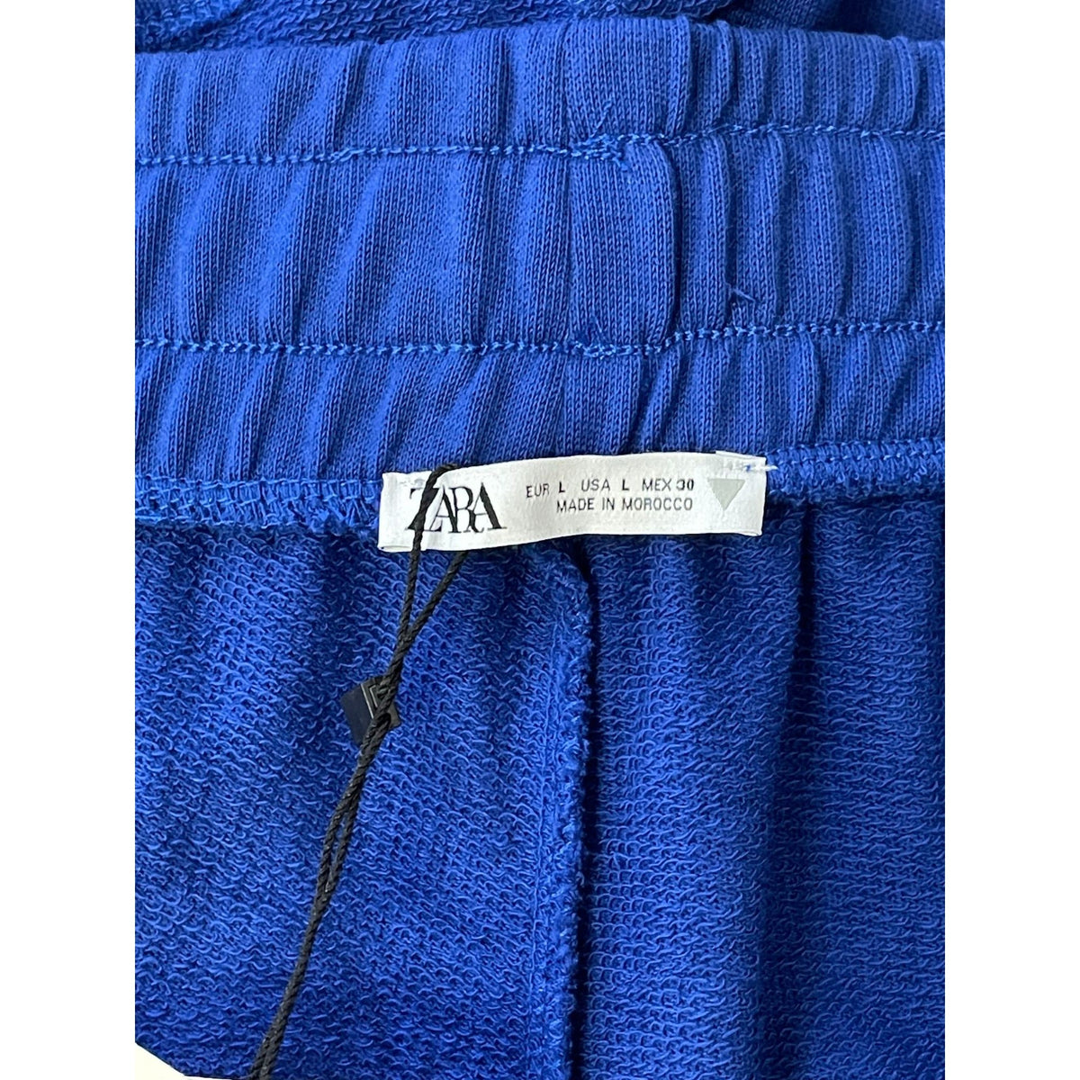 NWT ZARA Cotton Boho Causal Size Large Color Navy Blue Women's Shorts
