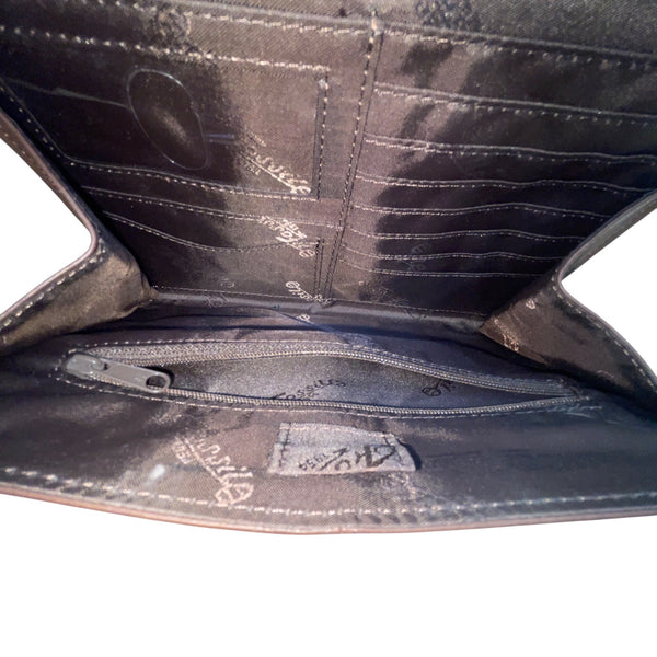 Fossil Women’s Brown Leather Flap Closure Adjustable Strap Crossbody Bag