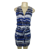 South Moon Under Blue & White Sleeveless Wrap Style Mini Dress Sz XS - New