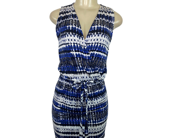 South Moon Under Blue & White Sleeveless Wrap Style Mini Dress Sz XS - New