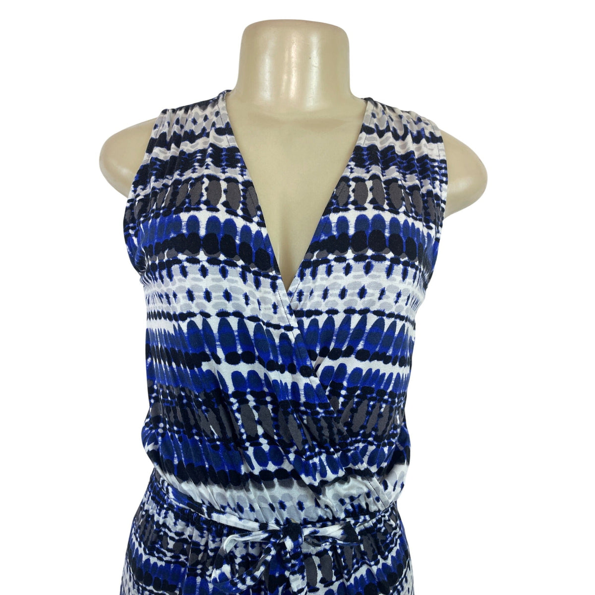 South Moon Under Blue & White Sleeveless Wrap Style Mini Dress Sz XS - New