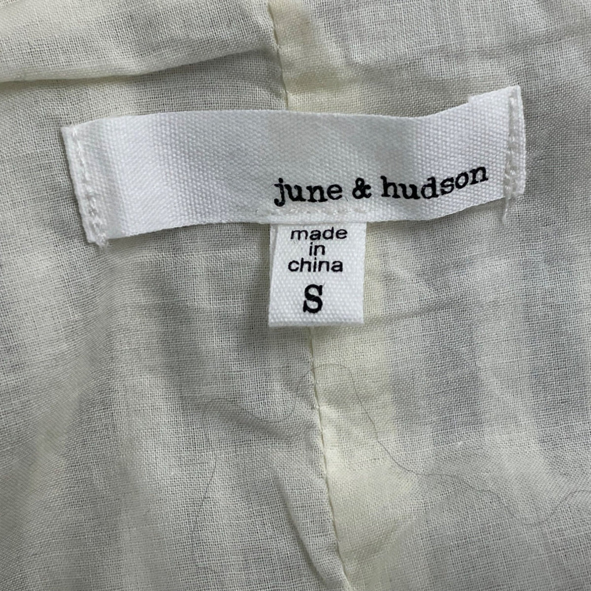 June & Hudson Gray & White Striped Wrap Skirt With Tie Waist & Back Slit S - New