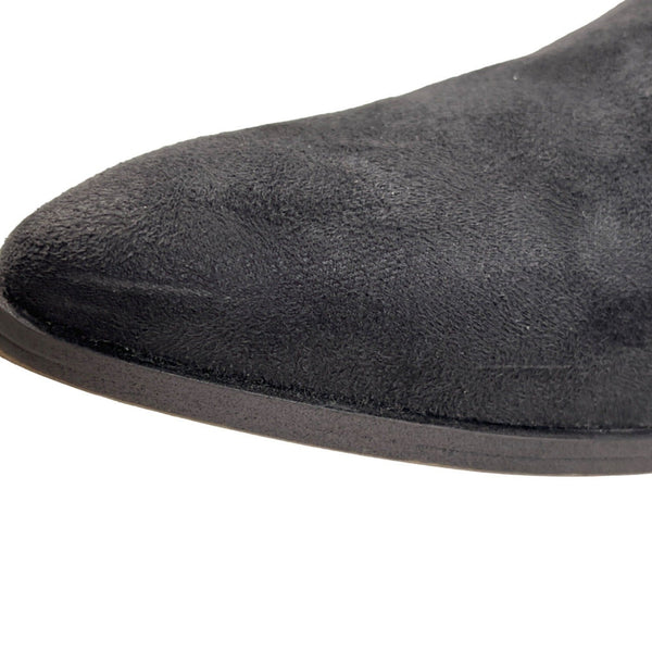 Franco Sarto Women's Black Leather Shaneen Peat Pointed Toe Ankle Booties Sz 8