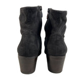 Franco Sarto Women's Black Leather Shaneen Peat Pointed Toe Ankle Booties Sz 8