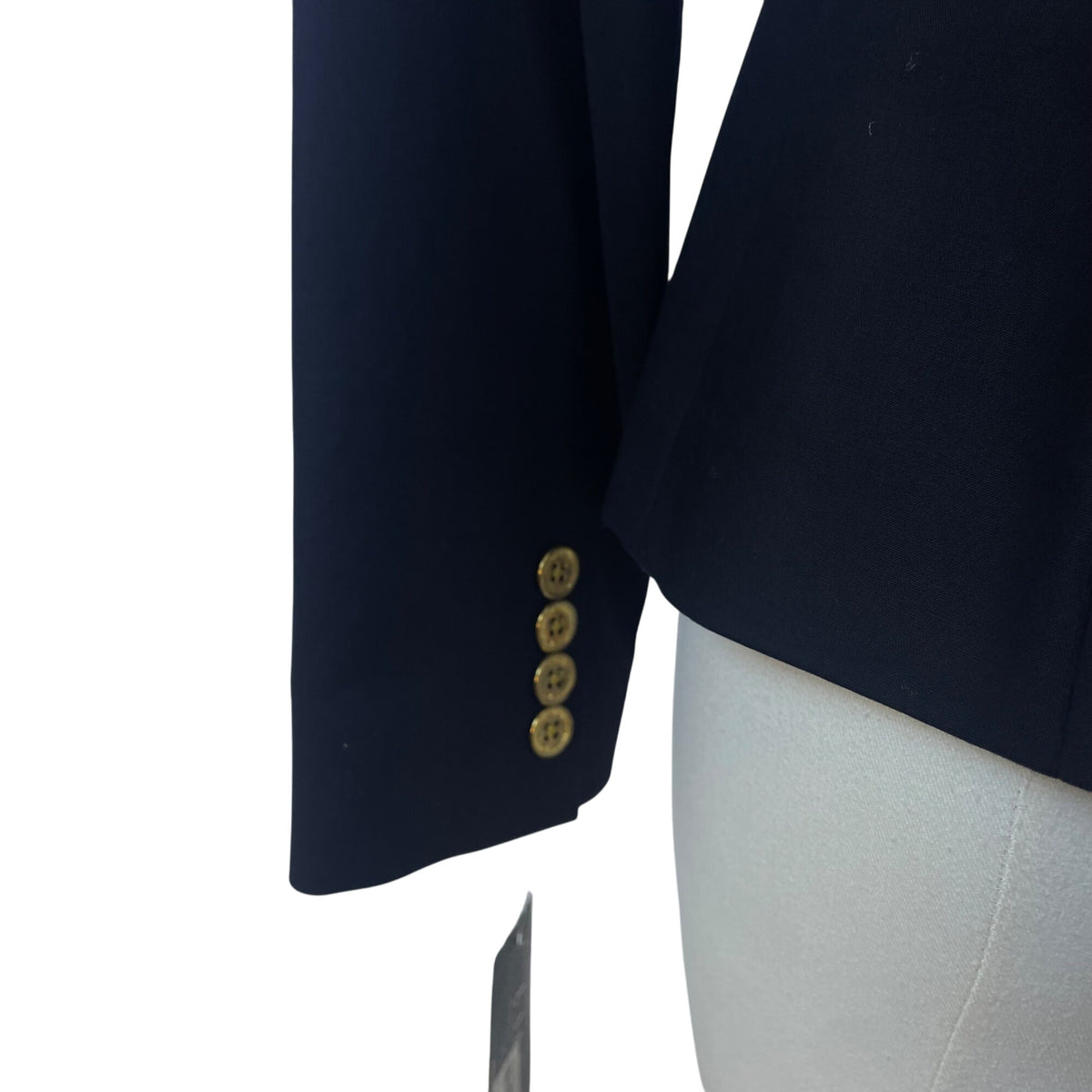 Ralph Lauren Women's Black Blazer Button-Front Embroidered Emblem Size P/M - New