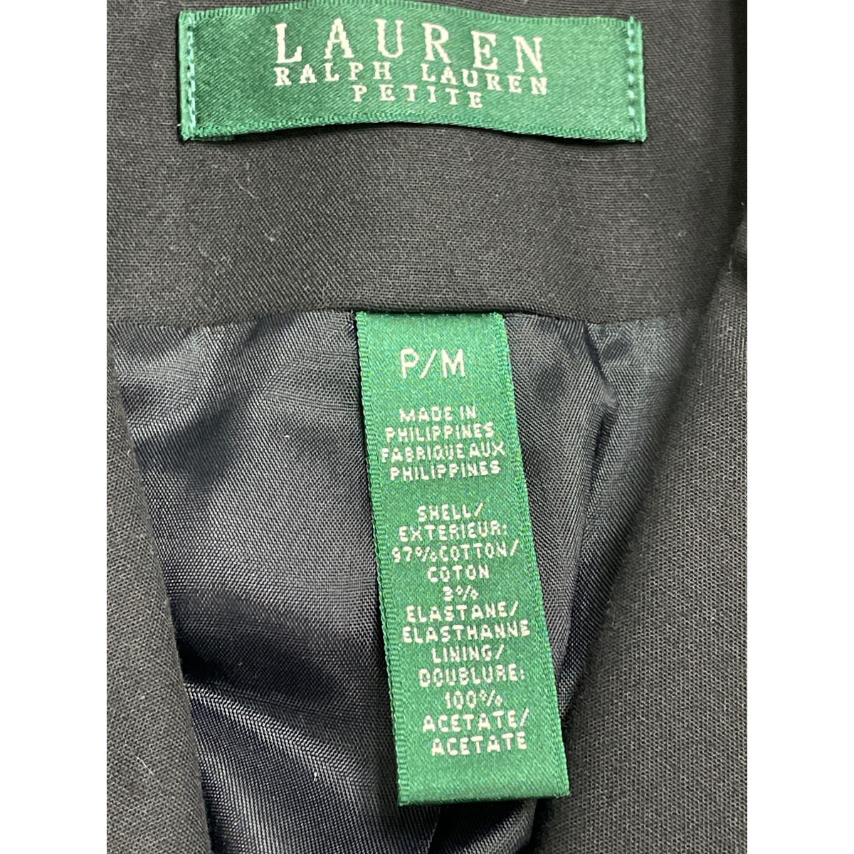 Ralph Lauren Women's Black Blazer Button-Front Embroidered Emblem Size P/M - New