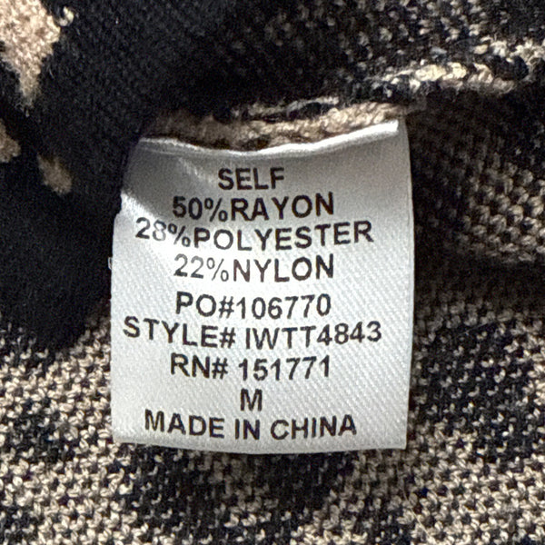 Le Lis Womens Animal Print Rayon Polyester Sweater & Tank Top Set  Stylish Size M